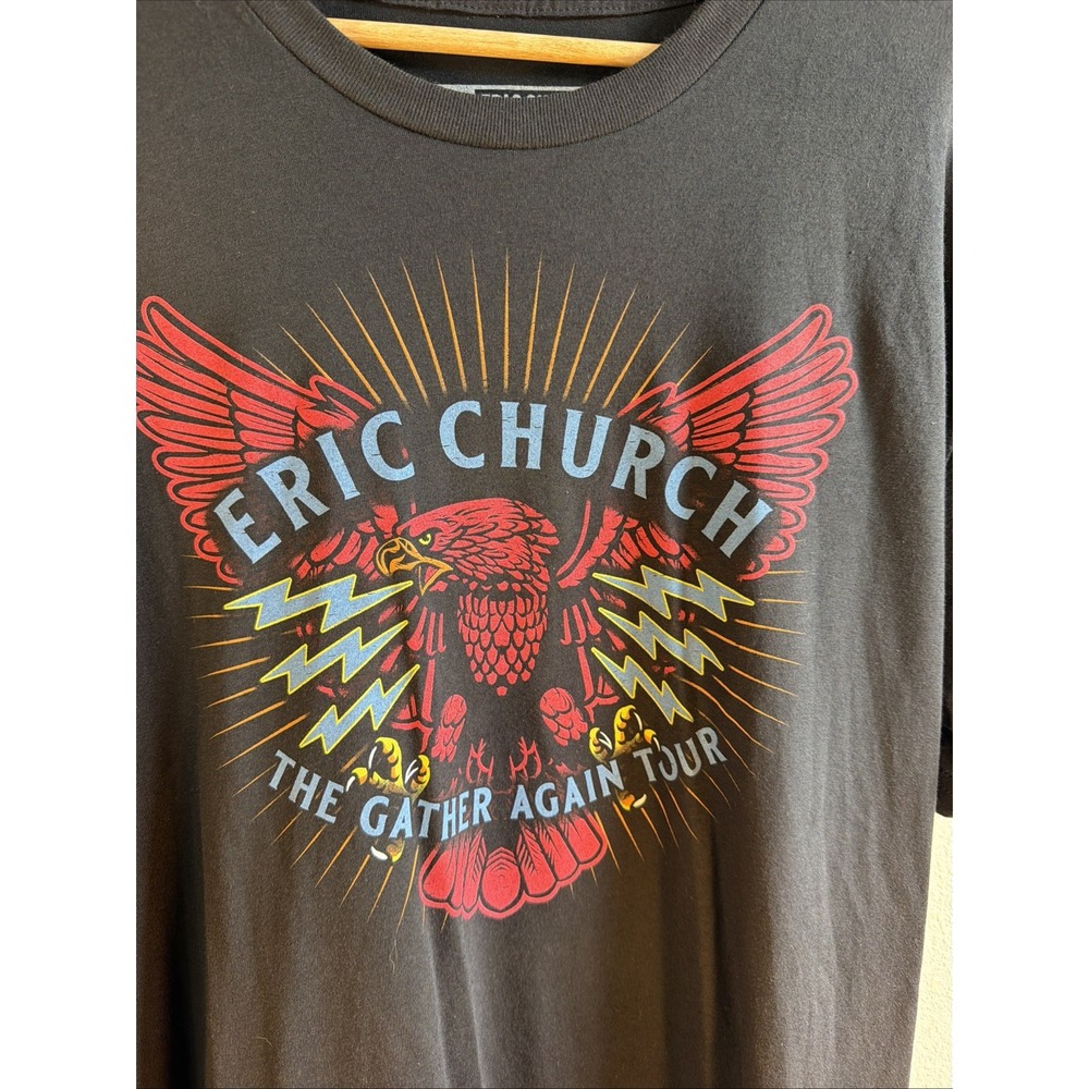 Eric Church Shirt Mens XL Black The Gather Again Tour 2021 2022 Concert Graphic
